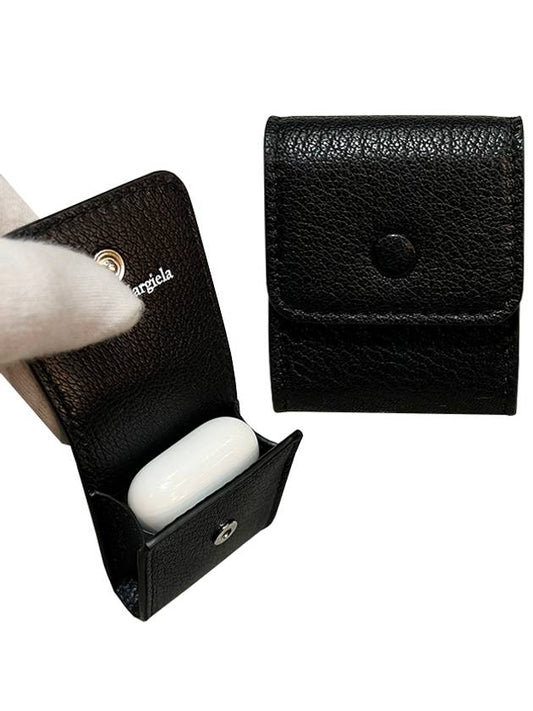 Logo Airpod Holder Case Black - MAISON MARGIELA - BALAAN 2