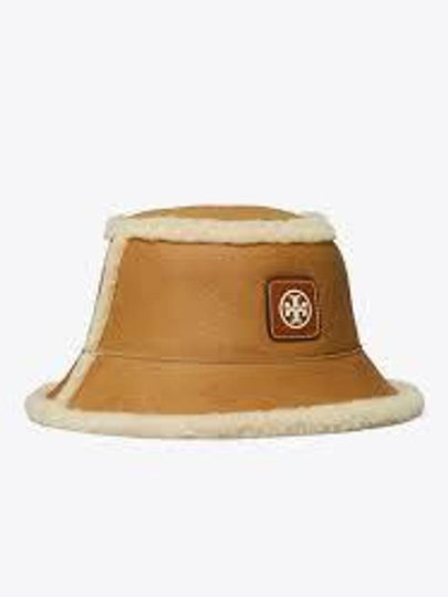 Reversible Shearling Bucket Hat Beige - TORY BURCH - BALAAN 2