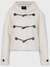 Women's Ender Toggle Short Double Coat Cream - MICANE - BALAAN 8