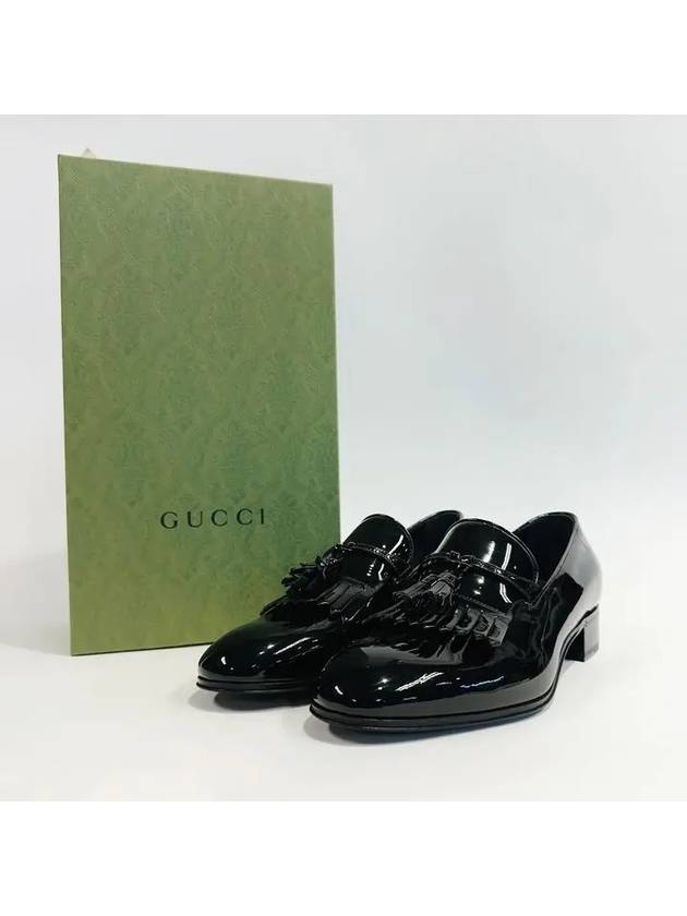 Tassel Leather Loafers Black - GUCCI - BALAAN 11