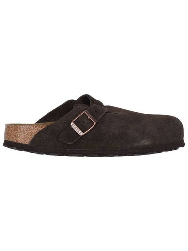 'Boston' Brown Slip-On Mules With Buckle In Suede Woman - BIRKENSTOCK - BALAAN 1