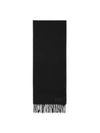 Paris Logo Patch Fringe Muffler Black - AMI - BALAAN 2