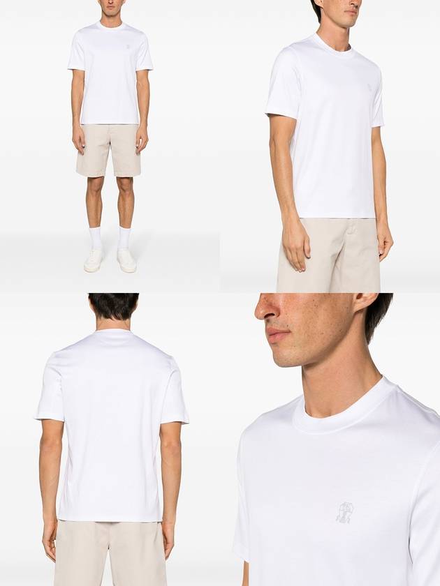 Logo Short Sleeve T-shirt White - BRUNELLO CUCINELLI - BALAAN 4