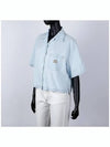 Chambray Logo Denim Shirt Light Blue - MIU MIU - BALAAN 3