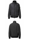 Garment Dyed Crinkle Reps Nylon Zip-up Jacket Black - STONE ISLAND - BALAAN 5