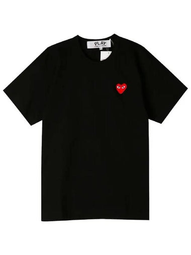 M Red Wappen T Shirt Black AZ T108 051 1 - COMME DES GARCONS - BALAAN 1