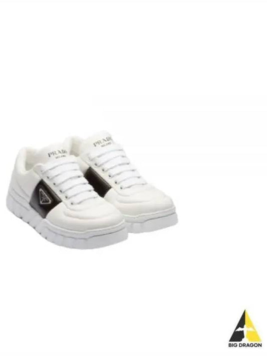 Padded Nappa Leather Low Top Sneakers White - PRADA - BALAAN 2