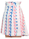 Women's Adina Print Pleated Skirt Pink Painted Bridge - J.LINDEBERG - BALAAN 11