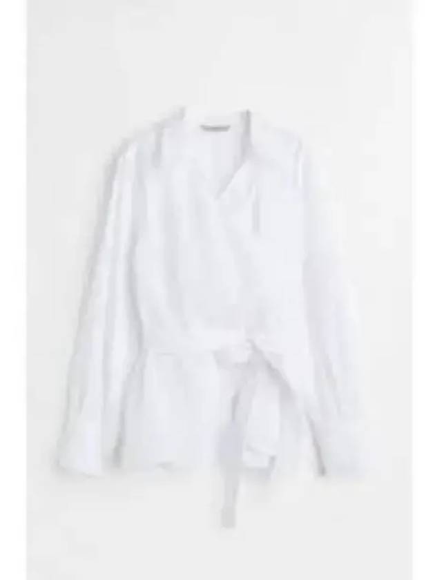 Kimono Poplin Cotton Tie Waist Shirt White - MAISON MARGIELA - BALAAN 2