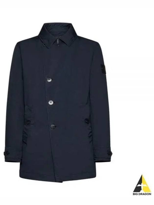 Wappen Patch Single Breasted Jacket Navy - STONE ISLAND - BALAAN 2