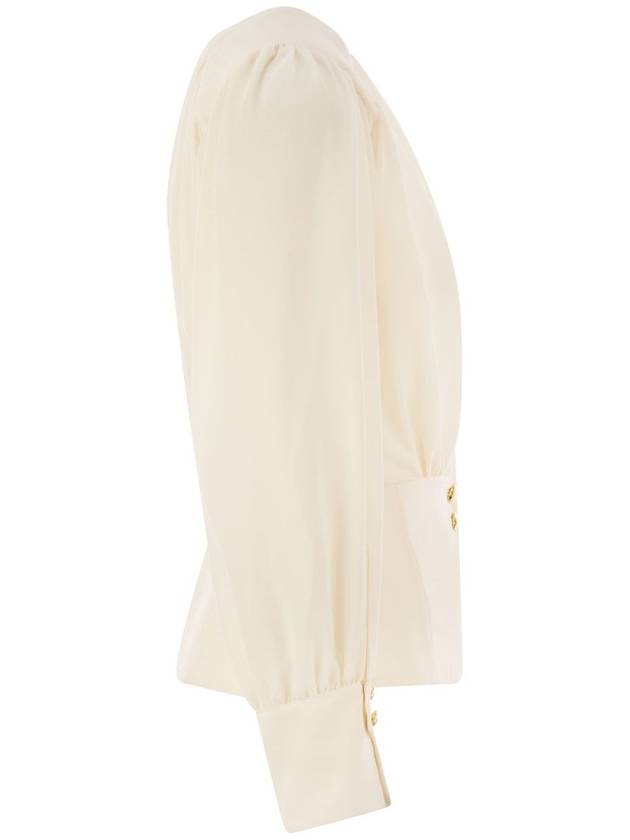 Georgette blouse with basque - ELISABETTA FRANCHI - BALAAN 3