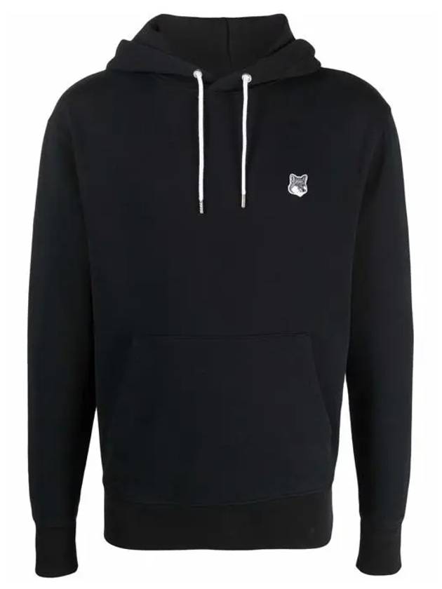 Grey Fox Head Patch Classic Hoodie Black - MAISON KITSUNE - BALAAN 3