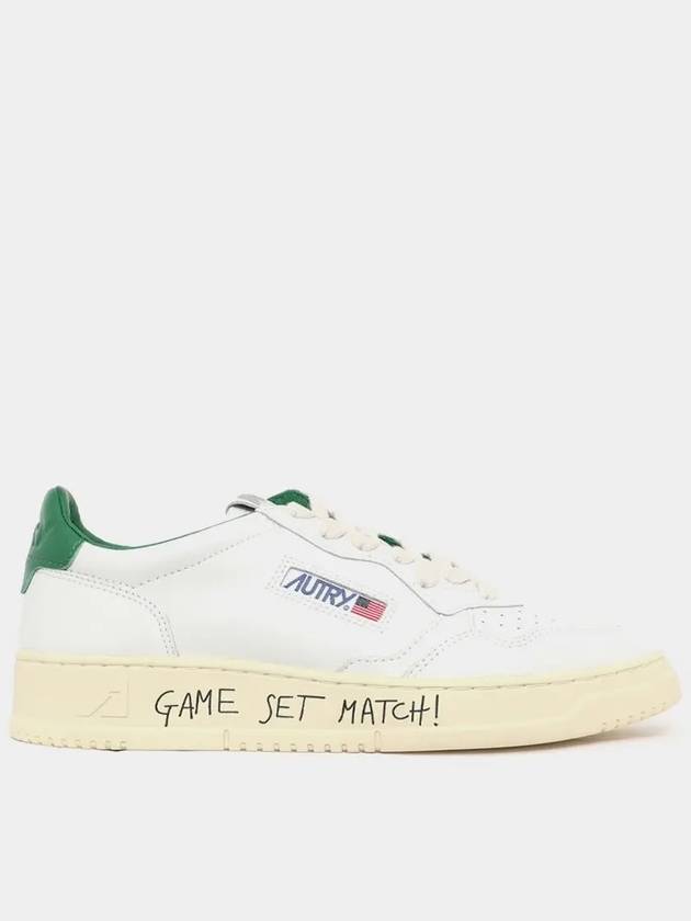 Medalist Leather Low-Top Sneakers Green White - AUTRY - BALAAN 3