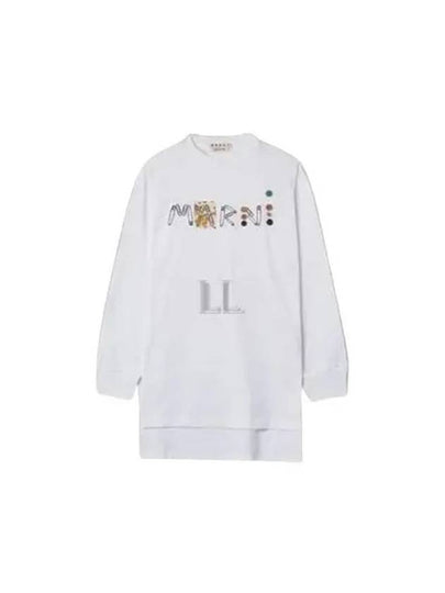 Logo Long Sleeve T-Shirt Lily White - MARNI - BALAAN 2