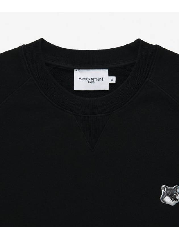 Grey Fox Head Patch Classic Sweatshirt Black - MAISON KITSUNE - BALAAN 4