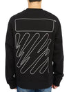 Men's Sweatshirt Long Sleeve T-Shirt OMBA057C 99FLE013 1001 - OFF WHITE - BALAAN 5