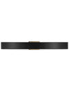 Frame Double G Buckle Belt Black - GUCCI - BALAAN 6