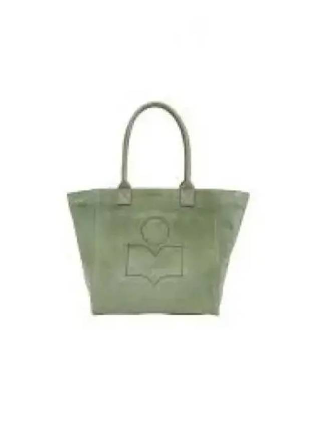 Yenky Logo Small Suede Tote Bag Almond Green - ISABEL MARANT - BALAAN 2