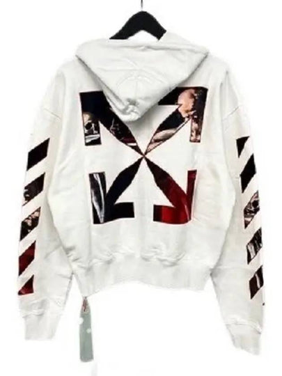 Men's Caravaggio Arrow Brushed Hoodie White - OFF WHITE - BALAAN 2