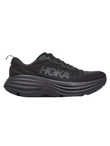 Bondi 8 Wide Low Top Sneakers Black - HOKA ONE ONE - BALAAN 1