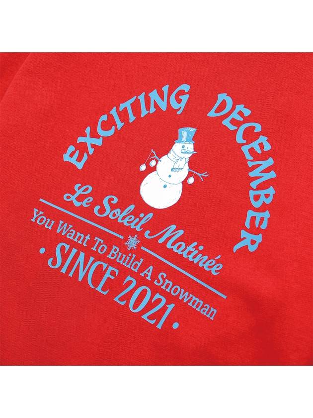 Brushed Options Exciting Snow Man Sweat Shirts RED - LE SOLEIL MATINEE - BALAAN 4