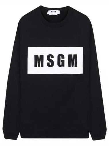 Box Logo Cotton Sweatshirt - MSGM - BALAAN 1