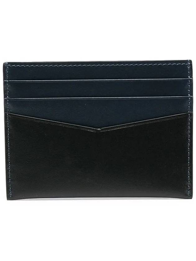 engraved logo two-tone card wallet black navy - GIVENCHY - BALAAN.