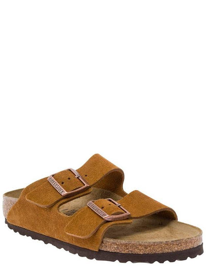 Sandali Slip-On 'Arizona' Con Logo Inciso In Suede E Sugero Marrone Donna - BIRKENSTOCK - BALAAN 2