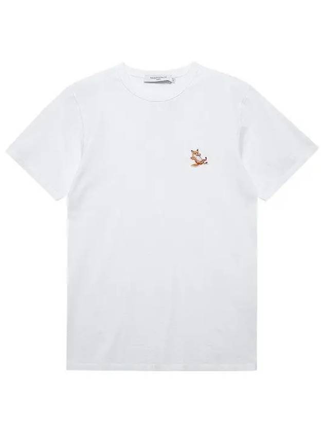 Chillax Fox Patch Classic Short Sleeve T-Shirt White - MAISON KITSUNE - BALAAN 2