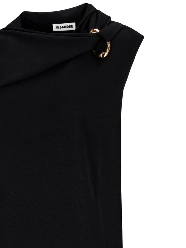 Long Sleeve T-Shirt J01NC0136J14699 001 BLACK - JIL SANDER - BALAAN 4