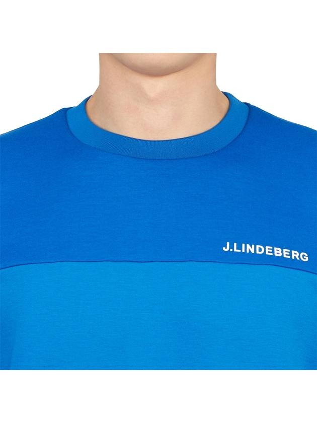 Jeff Crew Neck Sweater Blue - J.LINDEBERG - BALAAN 7