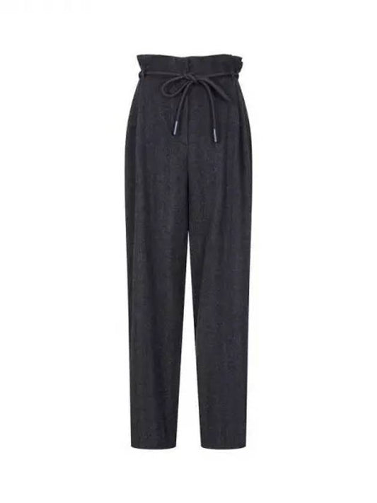 Women s string point herringbone wool pants charcoal gray 270453 - EMPORIO ARMANI - BALAAN 1