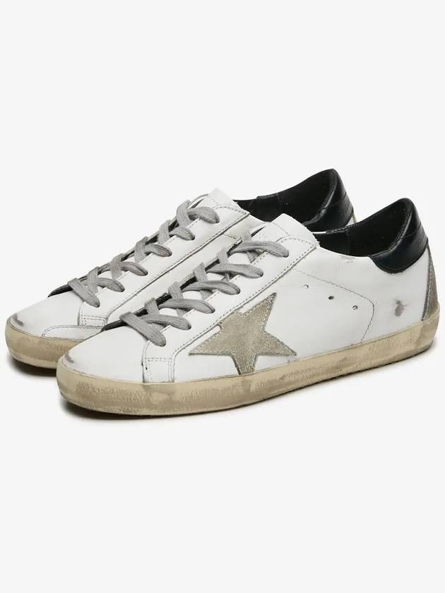 Women's Black Heel Tab Superstar Low Top Sneakers White Black - GOLDEN GOOSE - BALAAN 3