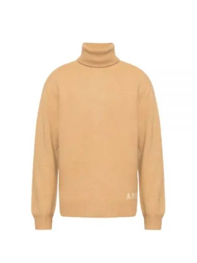 Walter Logo Merino Wool Turtleneck Brown - A.P.C. - BALAAN 2