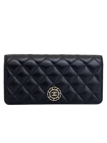 VIP gift chain circle CC logo clutch black gold lamb skin 4ET1755 - CHANEL - BALAAN 1