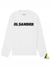 Logo Print Cotton Long Sleeve T-Shirt White - JIL SANDER - BALAAN 2