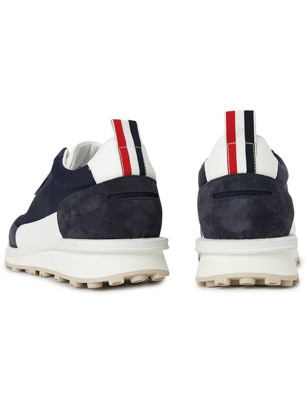 Eco Trainer Nylon Low Top Sneakers Blue - THOM BROWNE - BALAAN 7