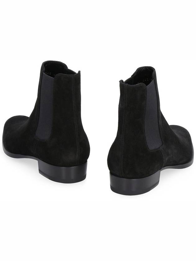 Suede Classic Wyatt Chelsea Boots Black - SAINT LAURENT - BALAAN 5