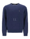 ORB Embroidered Crew Neck Knit Top Blue - VIVIENNE WESTWOOD - BALAAN 2