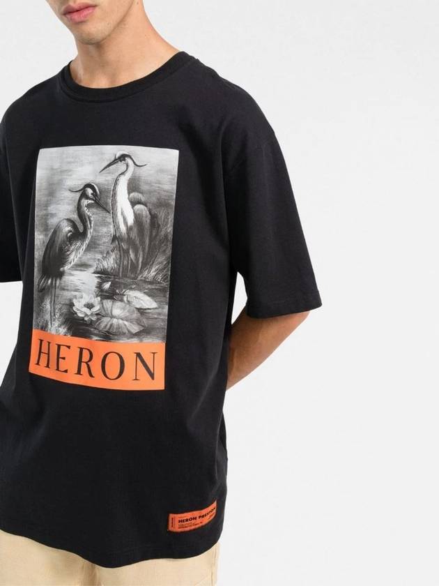 OS Heron BW Logo Print T-Shirt - HERON PRESTON - BALAAN 4