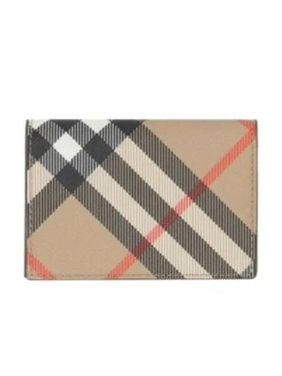 Check Folding Card Wallet Beige - BURBERRY - BALAAN 2