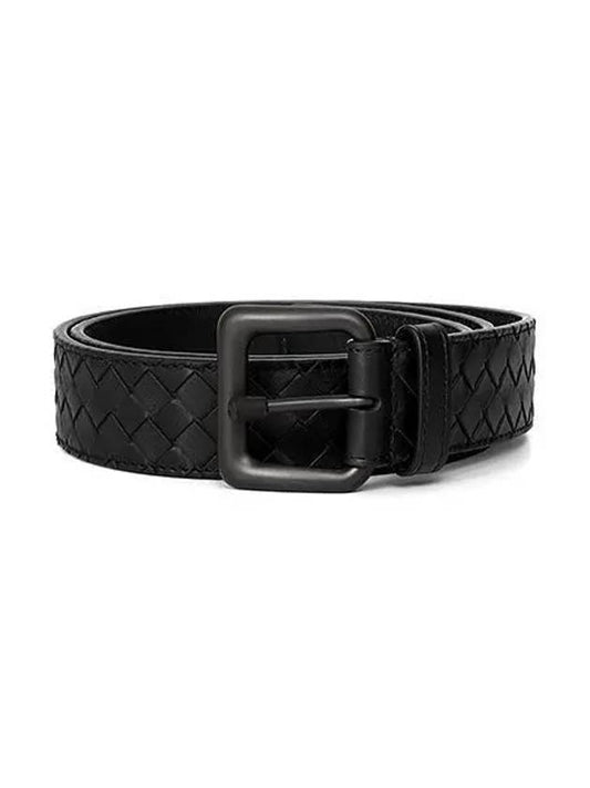 271932 V4650 1000 Nero Intrecciato VN Belt 1000077 - BOTTEGA VENETA - BALAAN 1