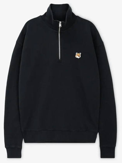 Men s Fox Head Black Half Zip Up Sweatshirt MM00314KM0001 BK - MAISON KITSUNE - BALAAN 2