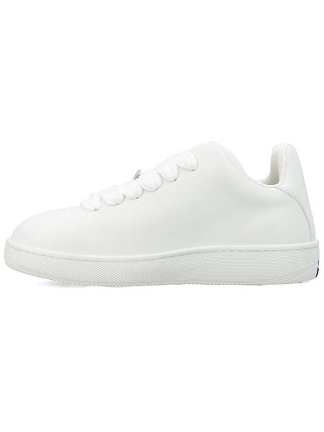 Kids Embossed Logo Leather Sneaker White - BURBERRY - BALAAN 4