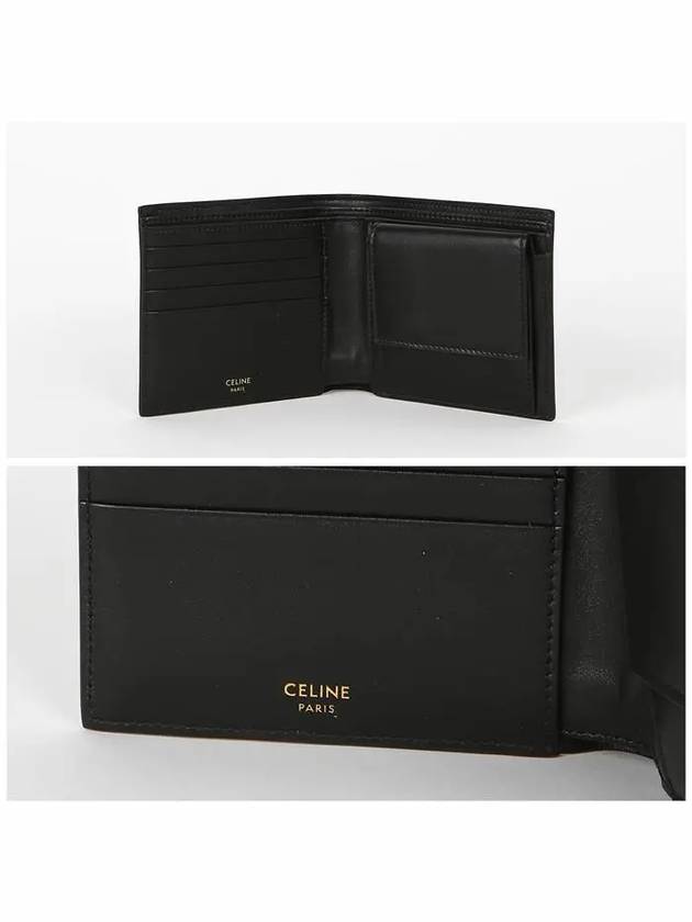 Triomphe Canvas Coin Half Wallet Black - CELINE - BALAAN 4