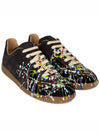 Men's Replica German Army Paint Low Top Sneakers Black - MAISON MARGIELA - BALAAN 4