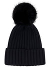 Women s Pom Logo Patch Beanie 3B00027 M1131 999 - MONCLER - BALAAN 2