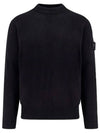 Compass Badge Wool Knit Top Black - STONE ISLAND - BALAAN 2