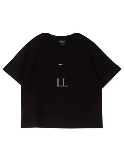 Boxy Micro Logo Short Sleeve T-Shirt Black - A.P.C. - BALAAN 2