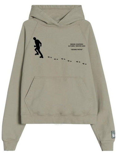 Reese Cooper Men's Grey Desire Paths Hooded Sweatshirt, Size Small - REESE COOPER - BALAAN 1